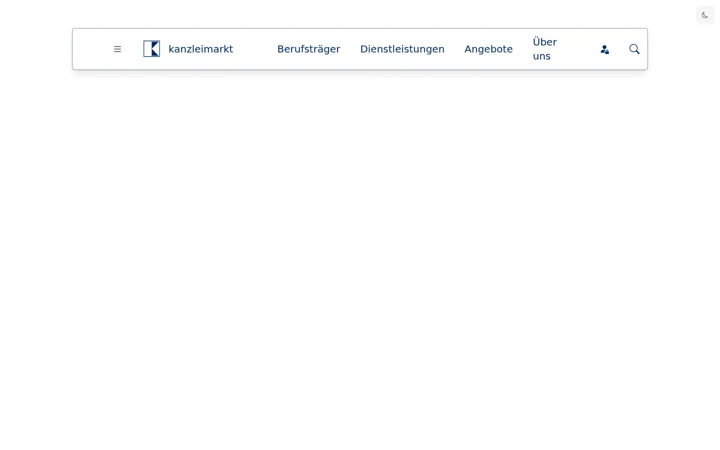 Screenshot of kanzleimarkt.de