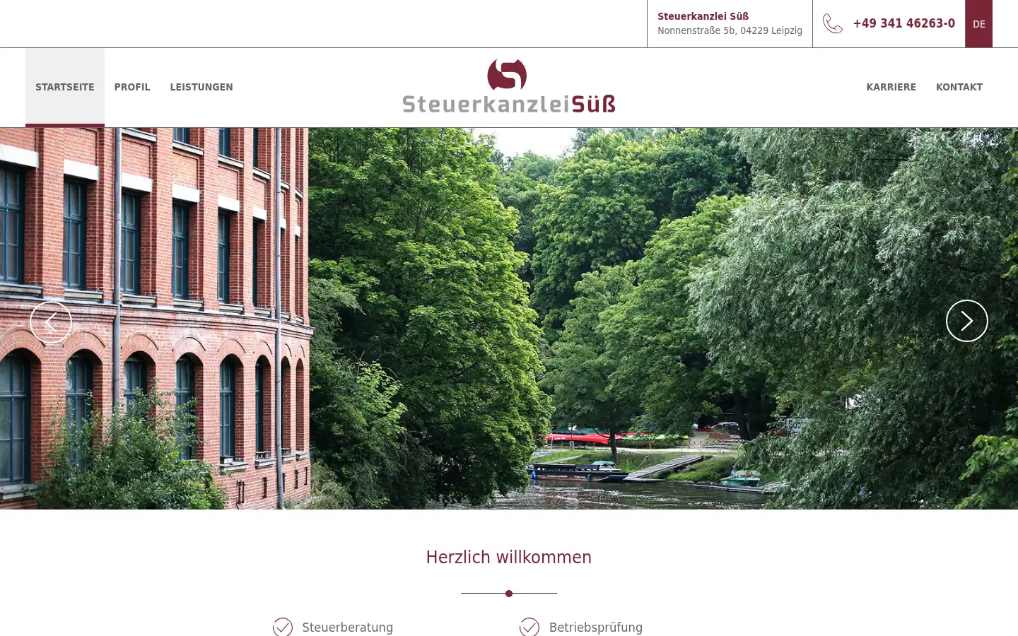 Screenshot of kanzleisuess.de