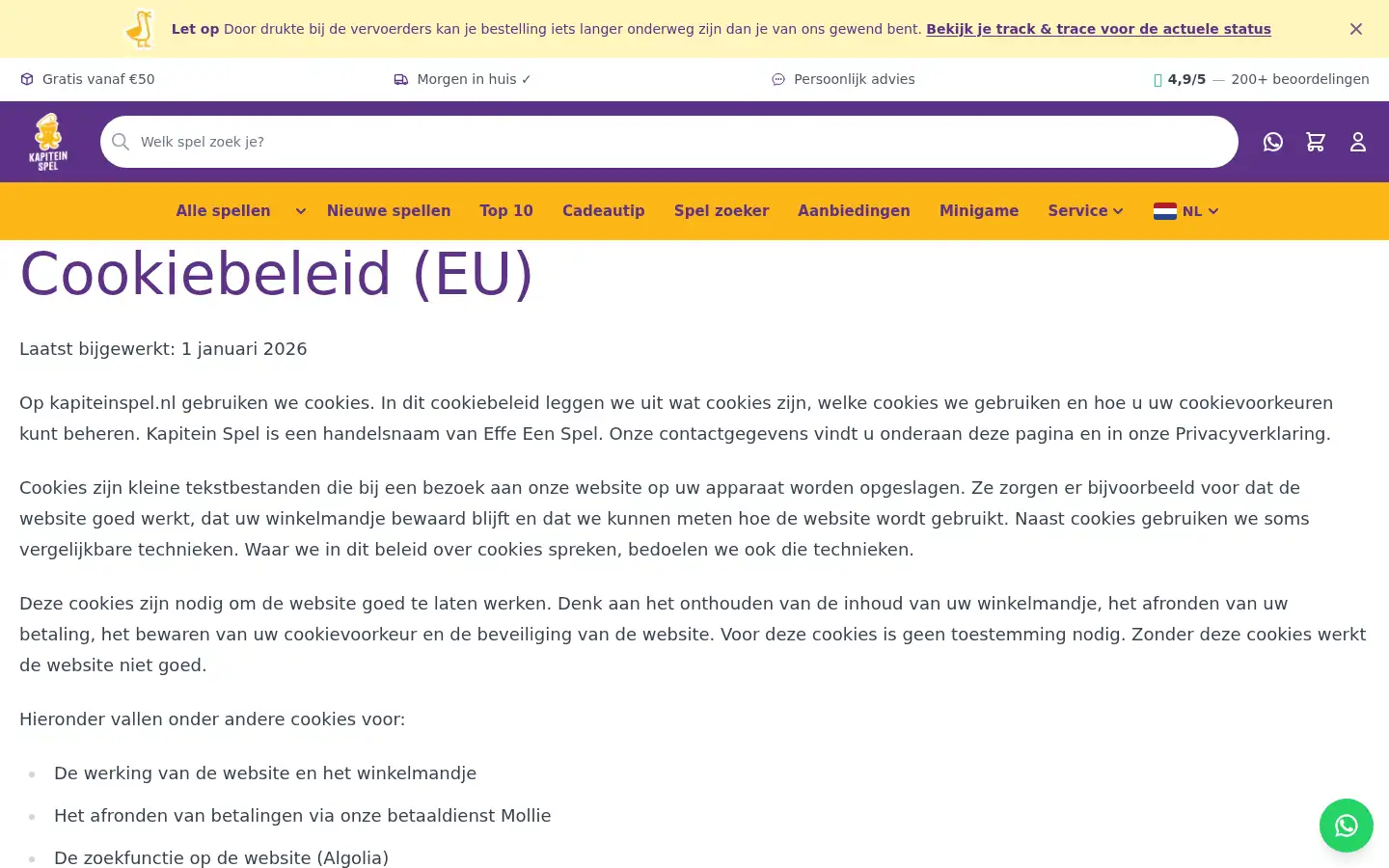 Screenshot of kapiteinspel.nl