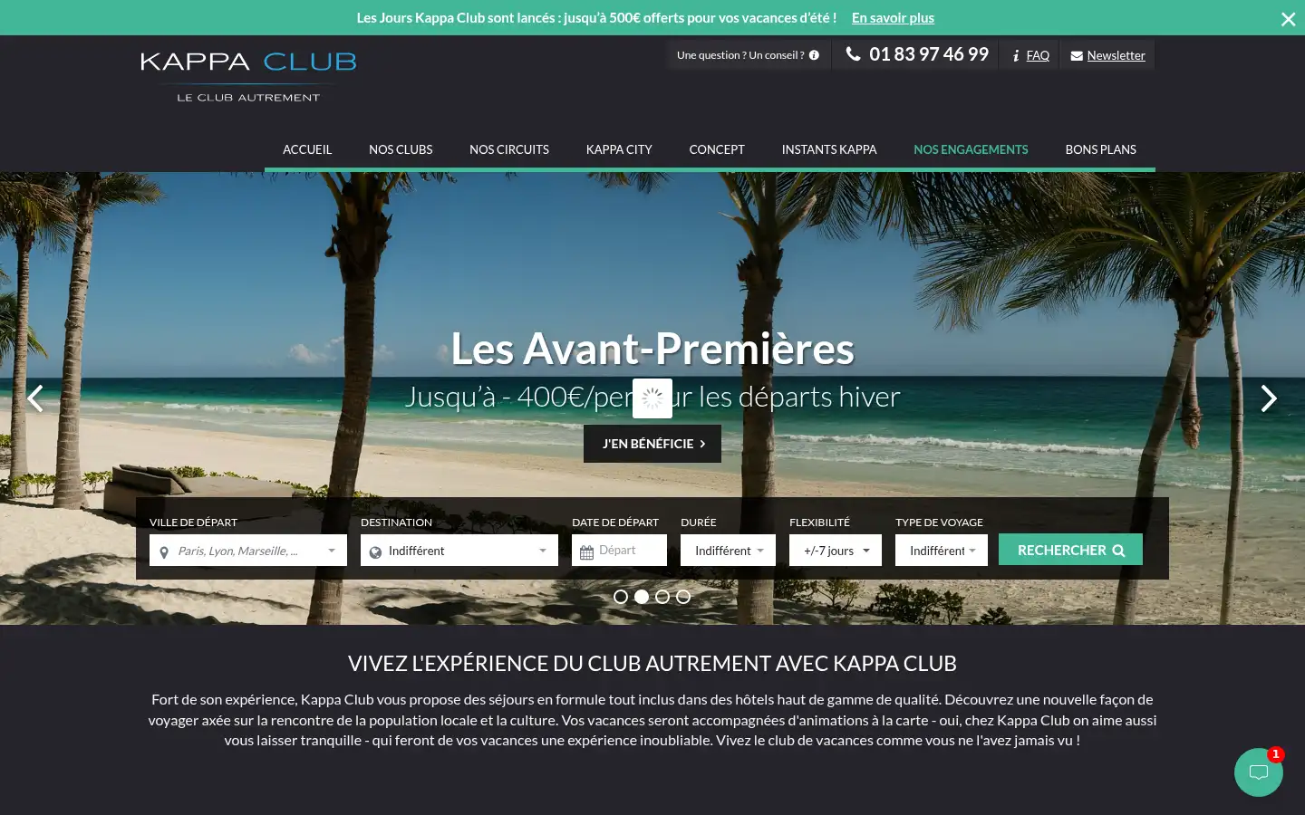 Screenshot of kappaclub.fr