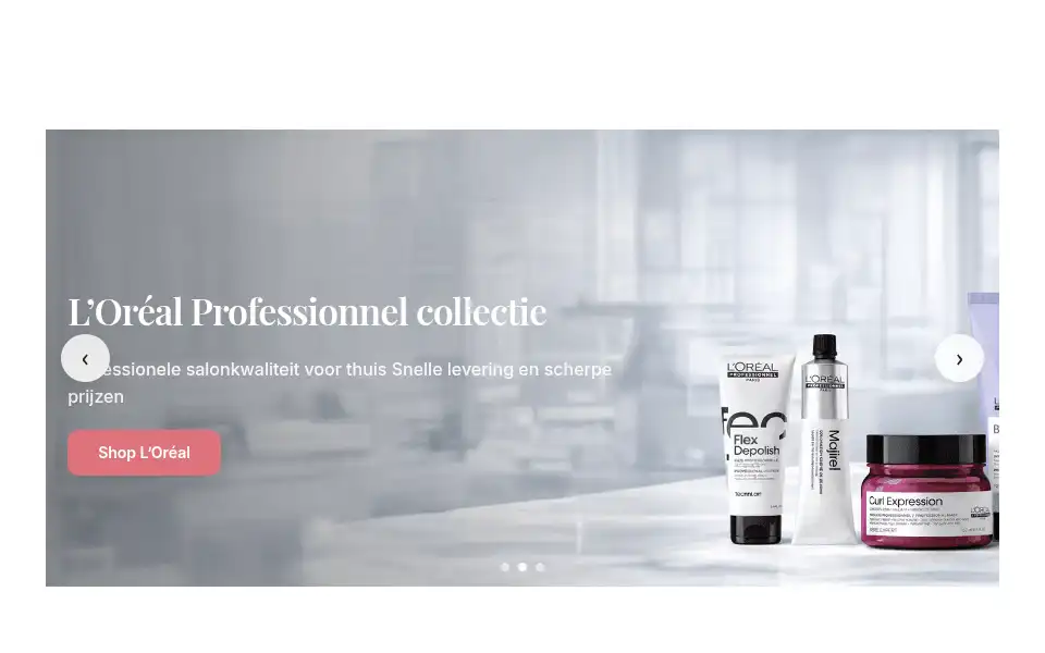 Screenshot of kappersproducten.nl