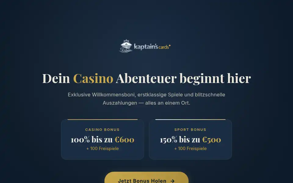 Screenshot of kaptainscards.co.uk