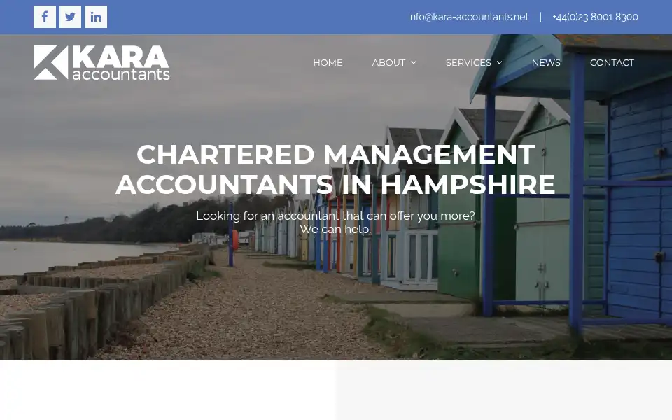 Screenshot of kara-accountants.net