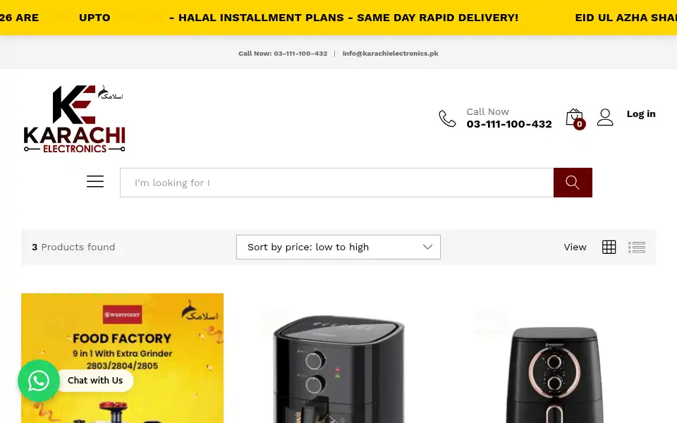 Screenshot of karachielectronics.pk