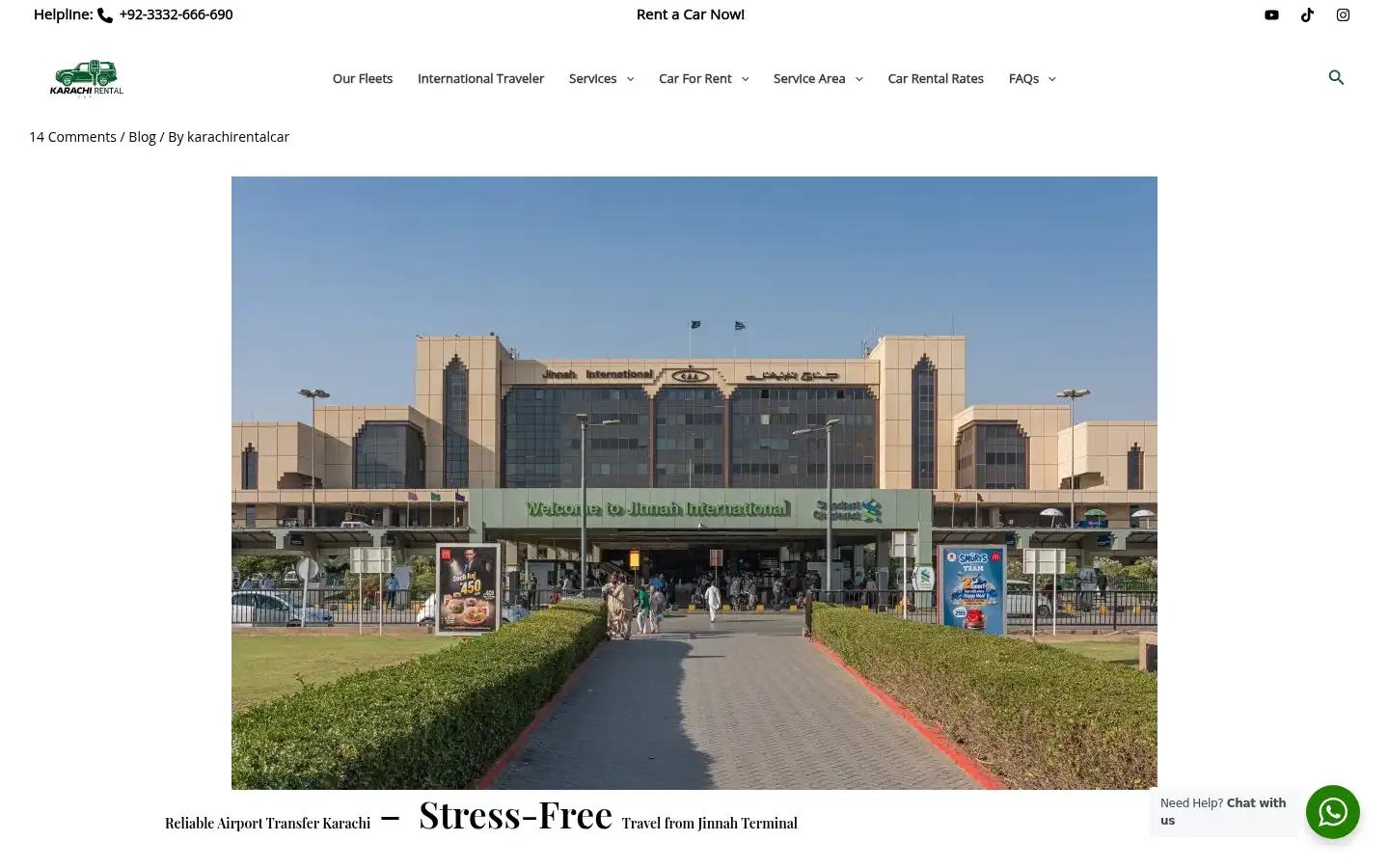 Screenshot of karachirentalcar.com