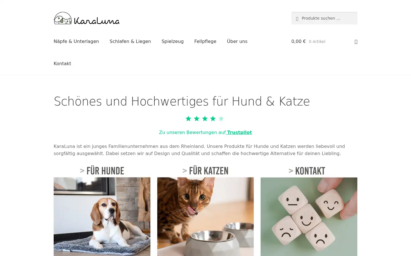 Screenshot of karaluna.de