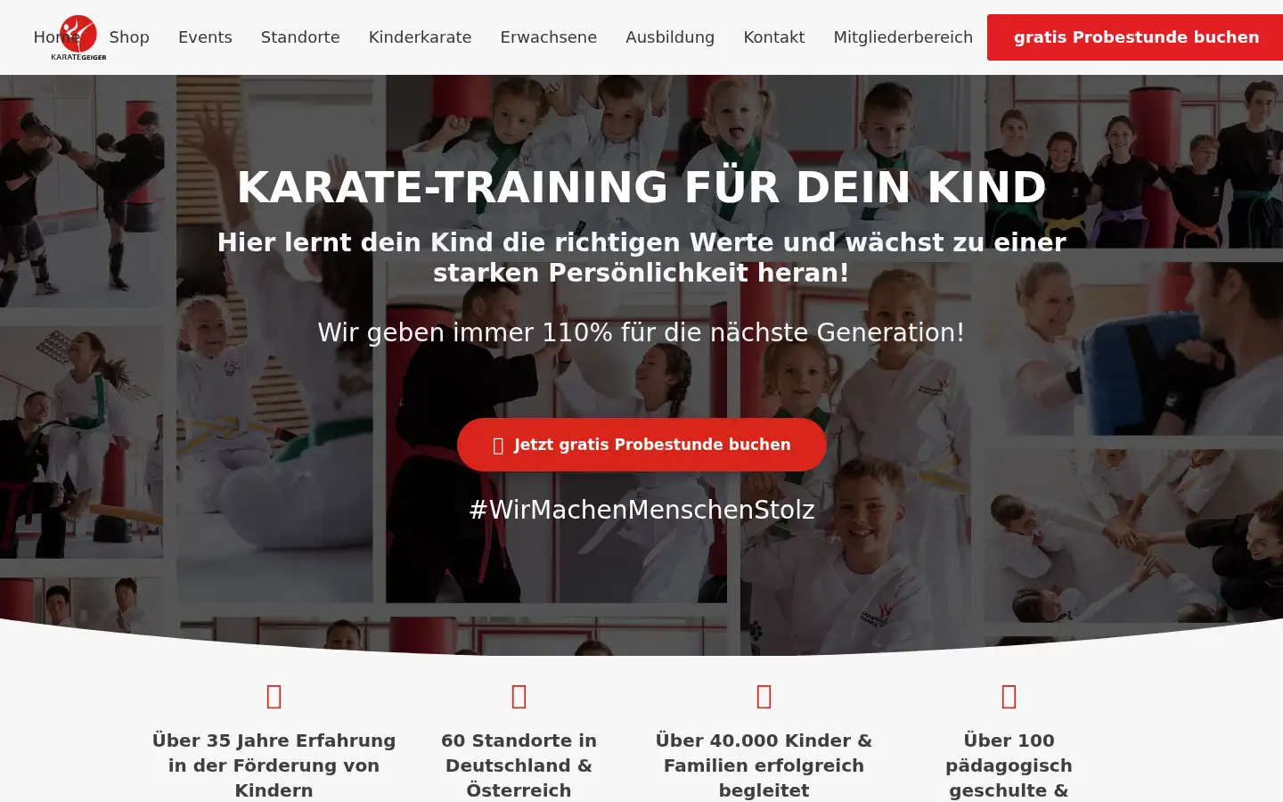 Screenshot of karate-geiger.de