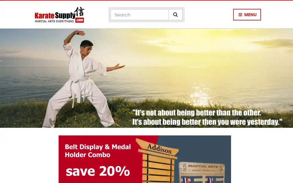 Screenshot of karatesupply.com