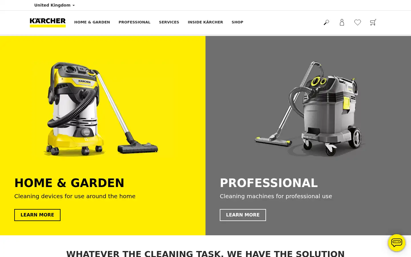 Screenshot of karcher.co.uk