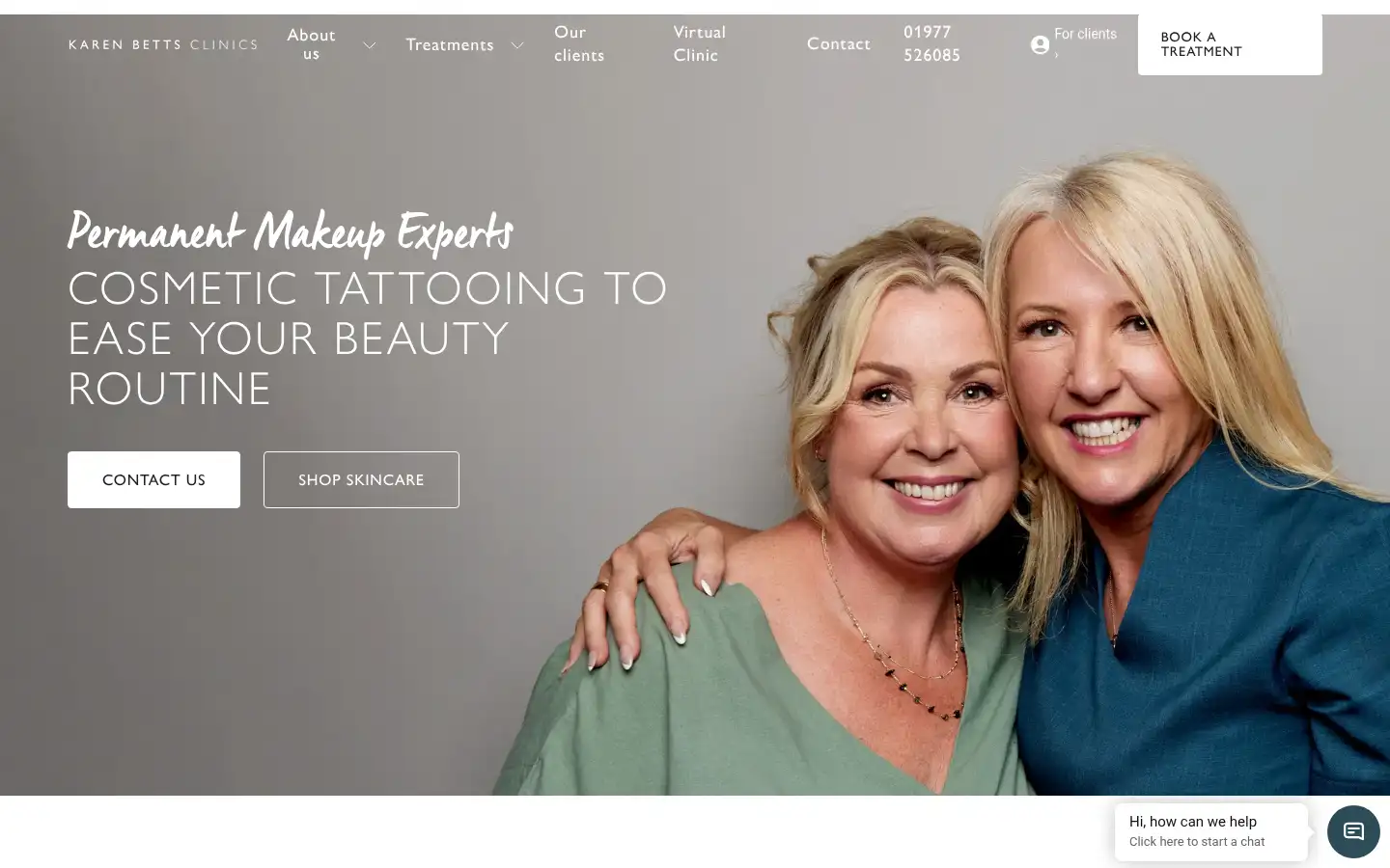 Screenshot of karenbettsclinics.com