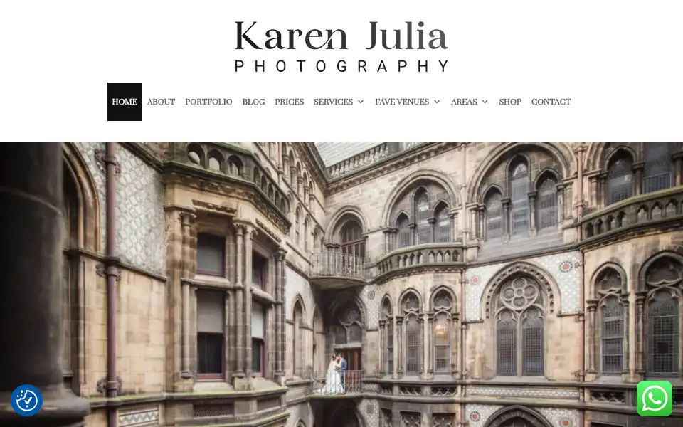 Screenshot of karenjuliaphotography.com