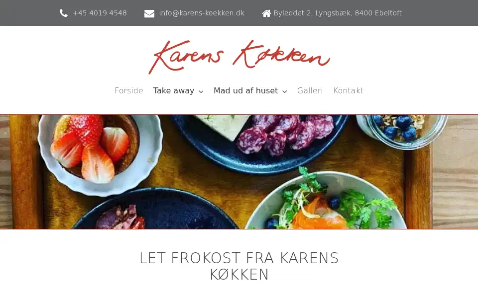 Screenshot of karens-koekken.dk