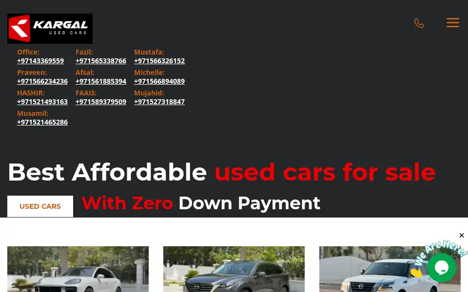 Screenshot of kargalmotor.com