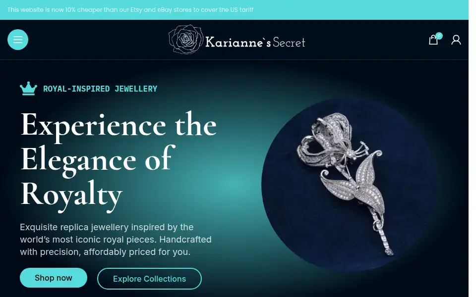 Screenshot of kariannessecret.co.uk
