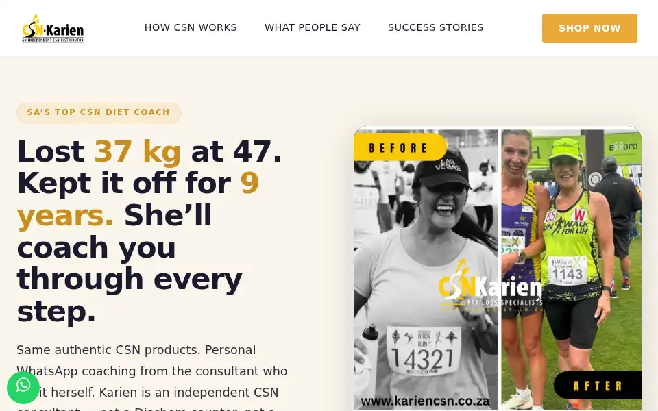 Screenshot of kariencsn.co.za