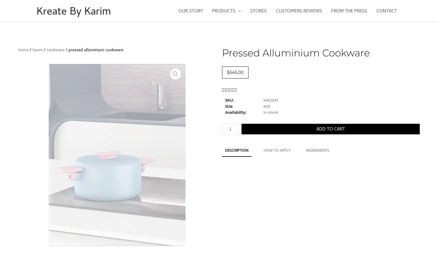 Screenshot of karimrashidexclusive.com