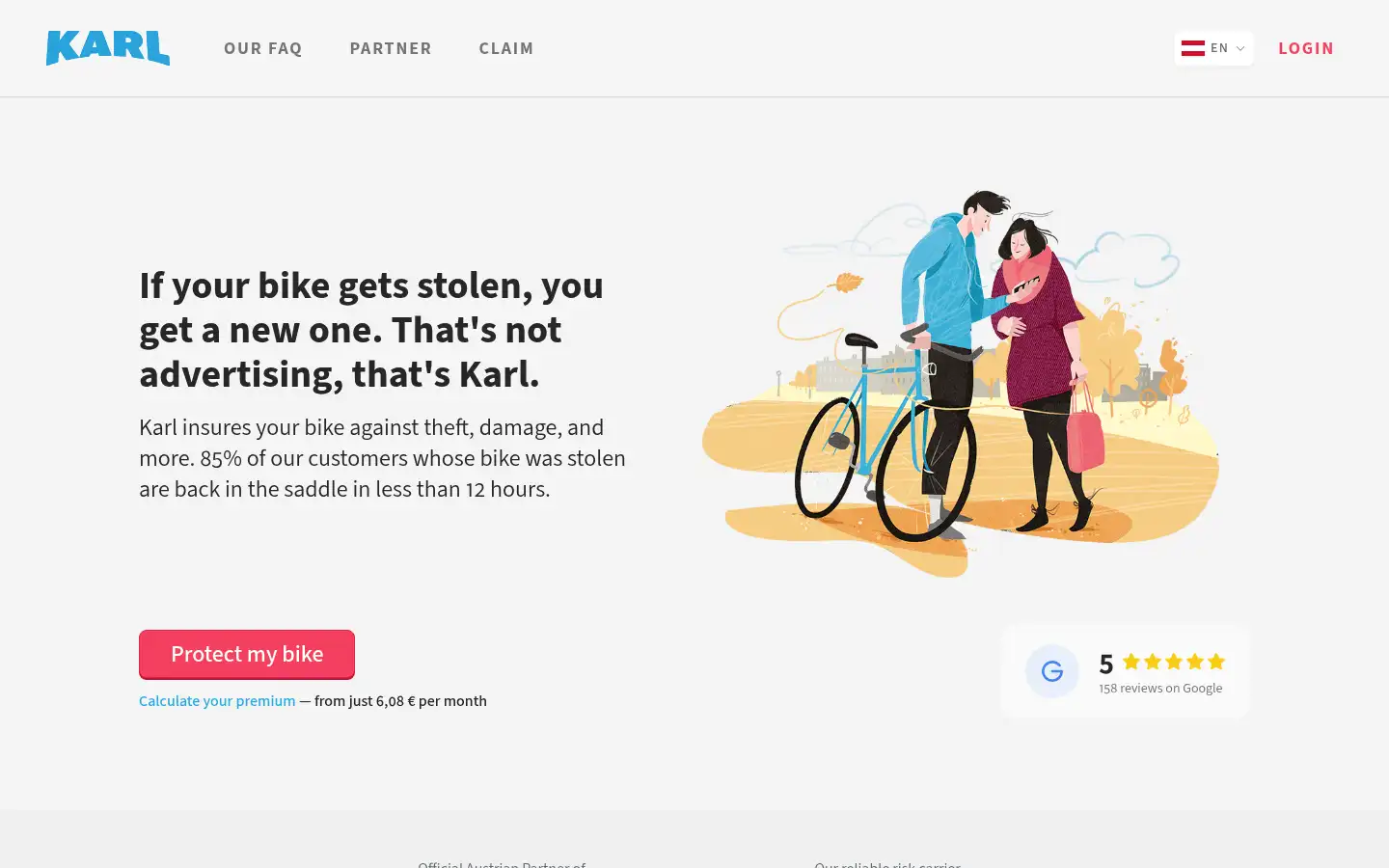 Screenshot of karl.insure