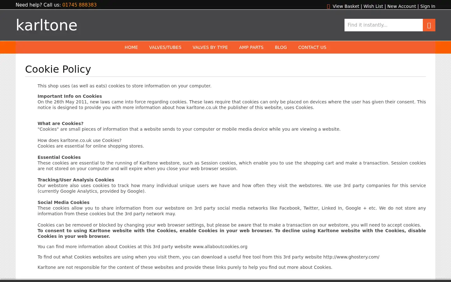 Screenshot of karltone.co.uk