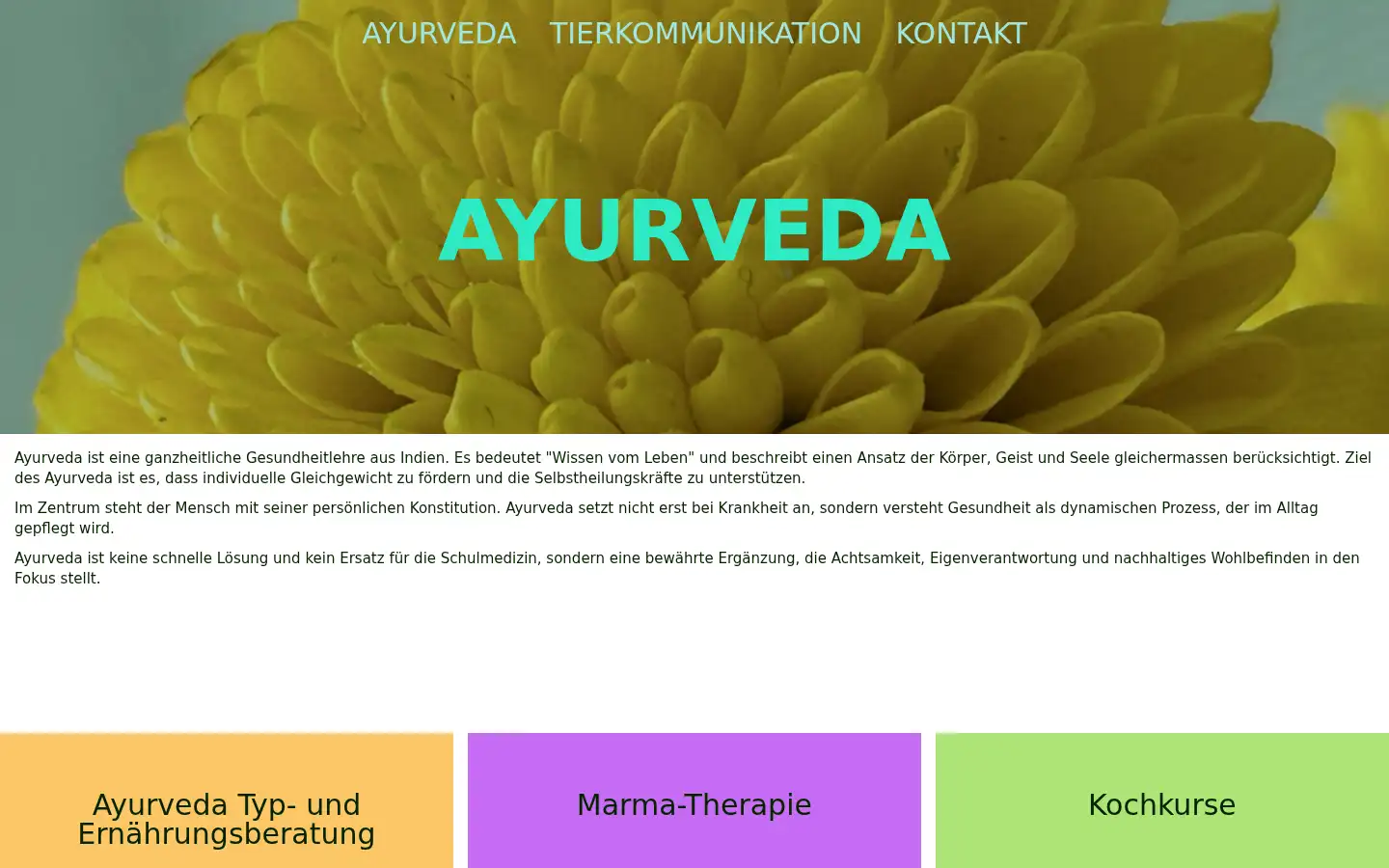 Screenshot of karmaveda.ch