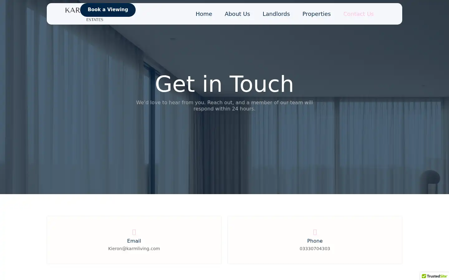 Screenshot of karmliving.com
