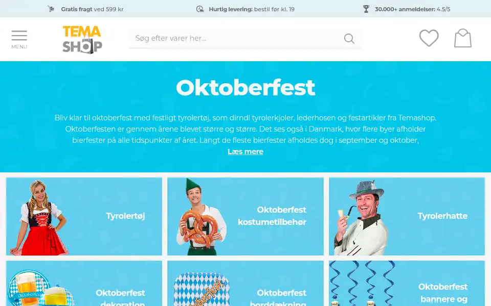Screenshot of karnevalsshoppen.dk
