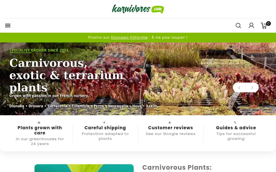 Screenshot of karnivores.com