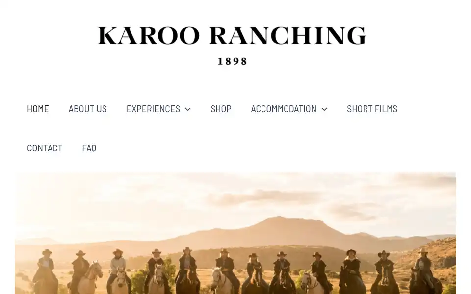 Screenshot of karooranching.co.za