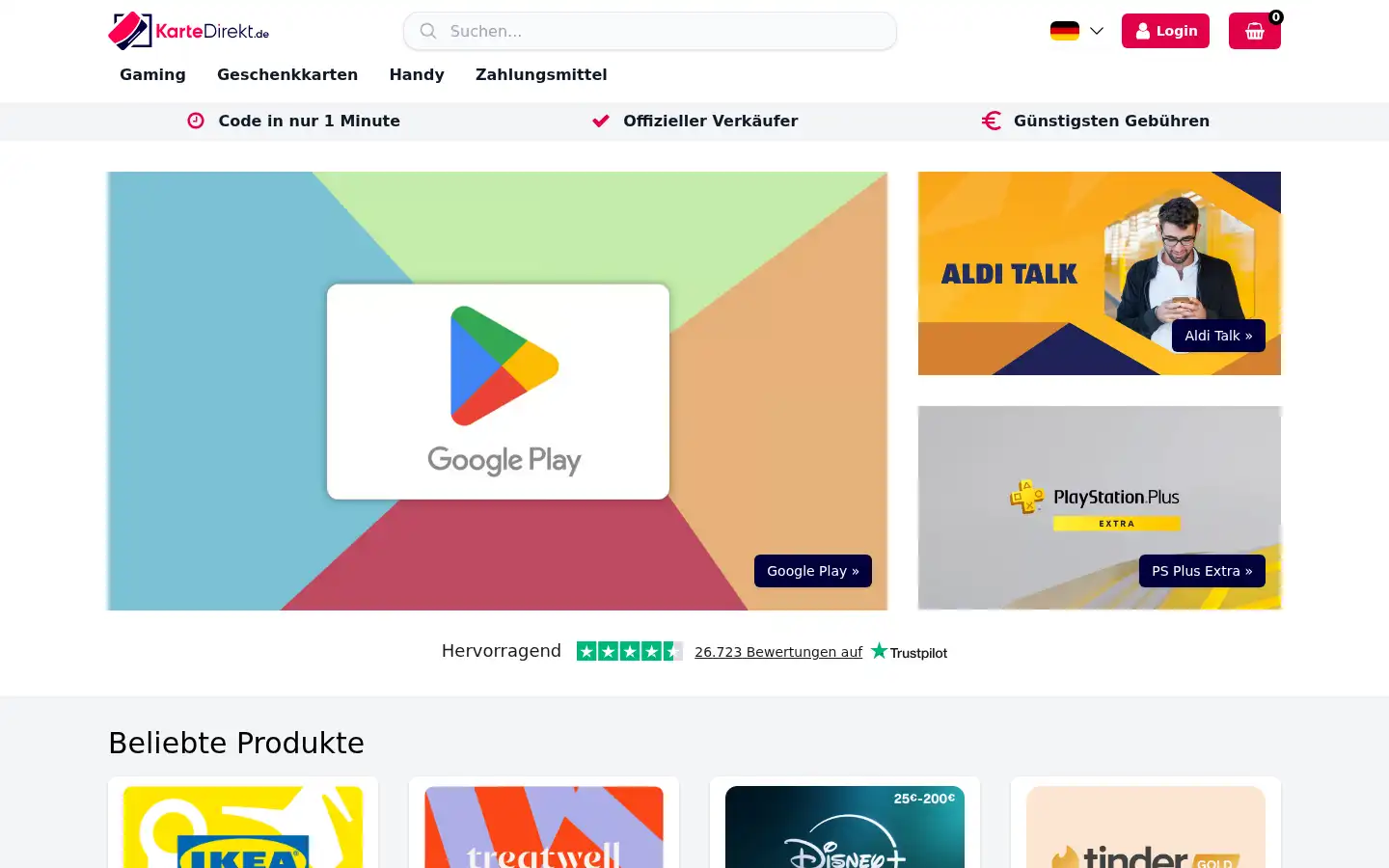 Screenshot of kartedirekt.de