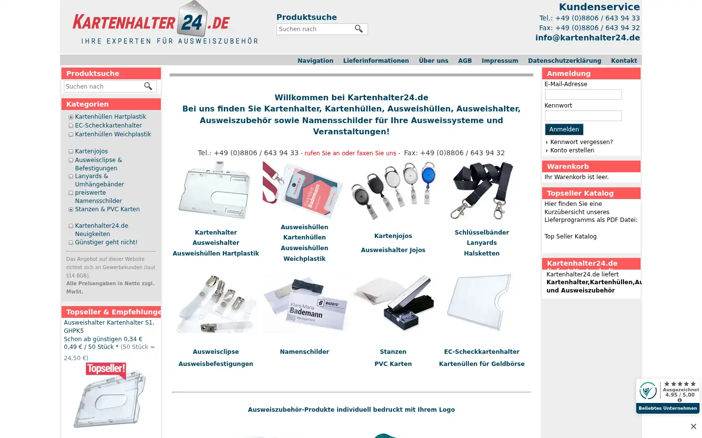 Screenshot of kartenhalter24.de