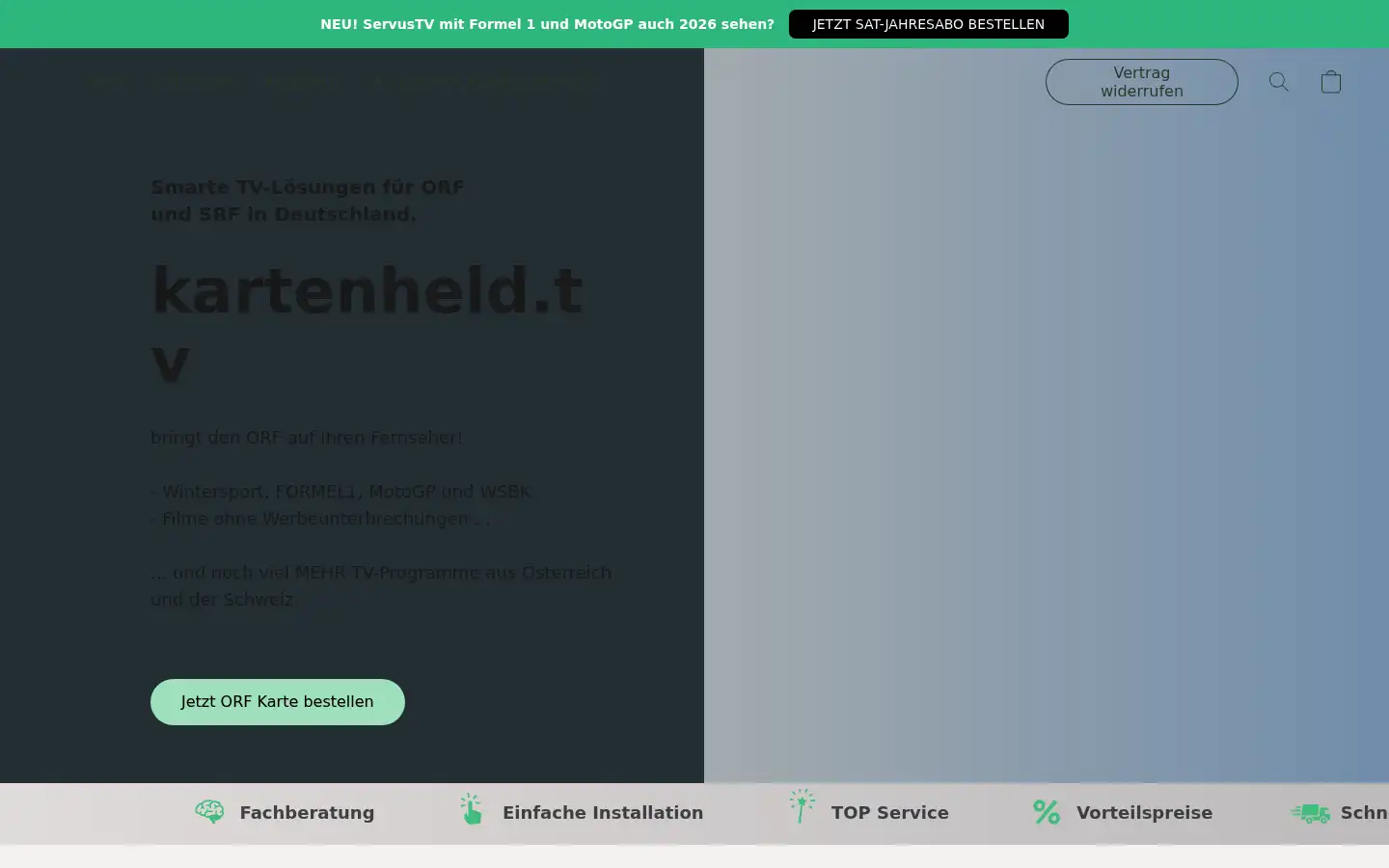 Screenshot of kartenheld.tv