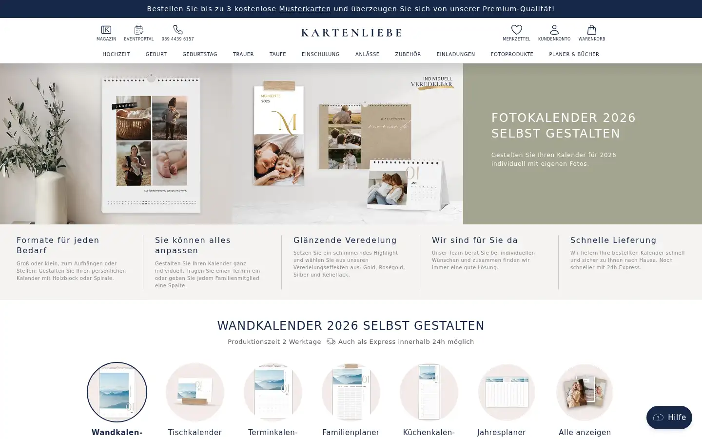 Screenshot of kartenliebe.de