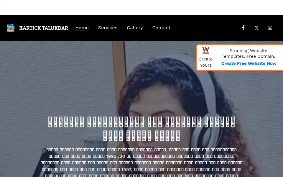Screenshot of karticktalukdar.website3.me