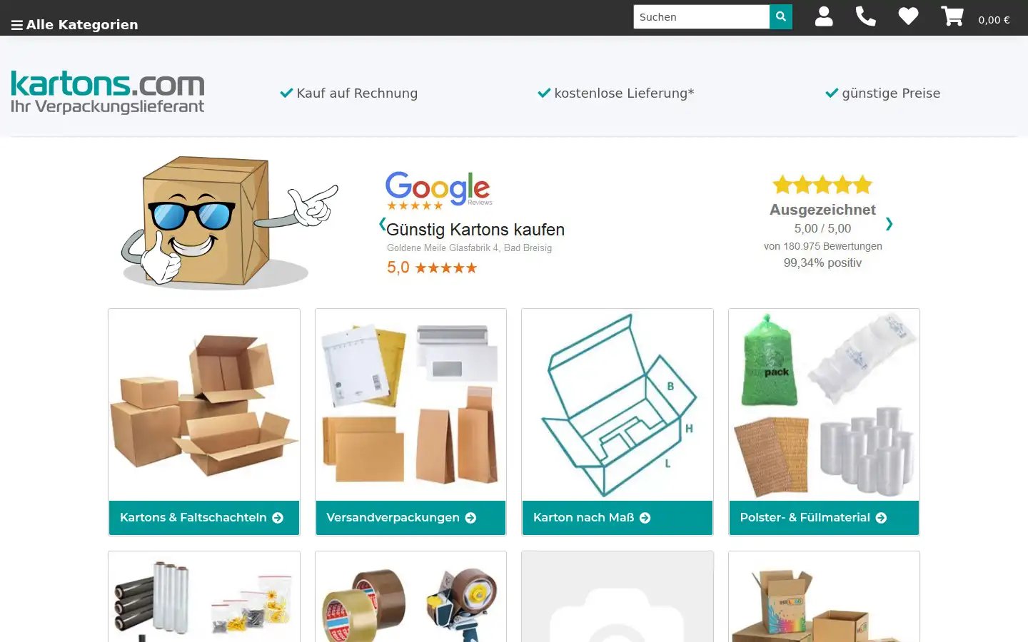 Screenshot of kartons.com