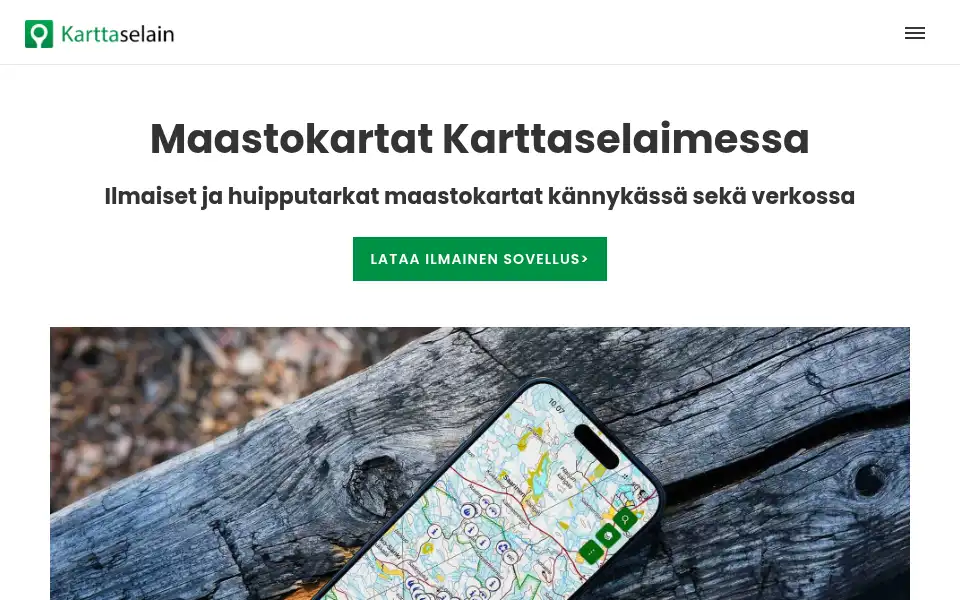 Screenshot of karttaselain.fi