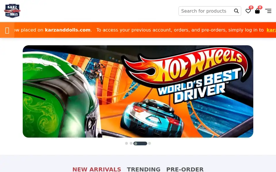 Screenshot of karzanddolls.com