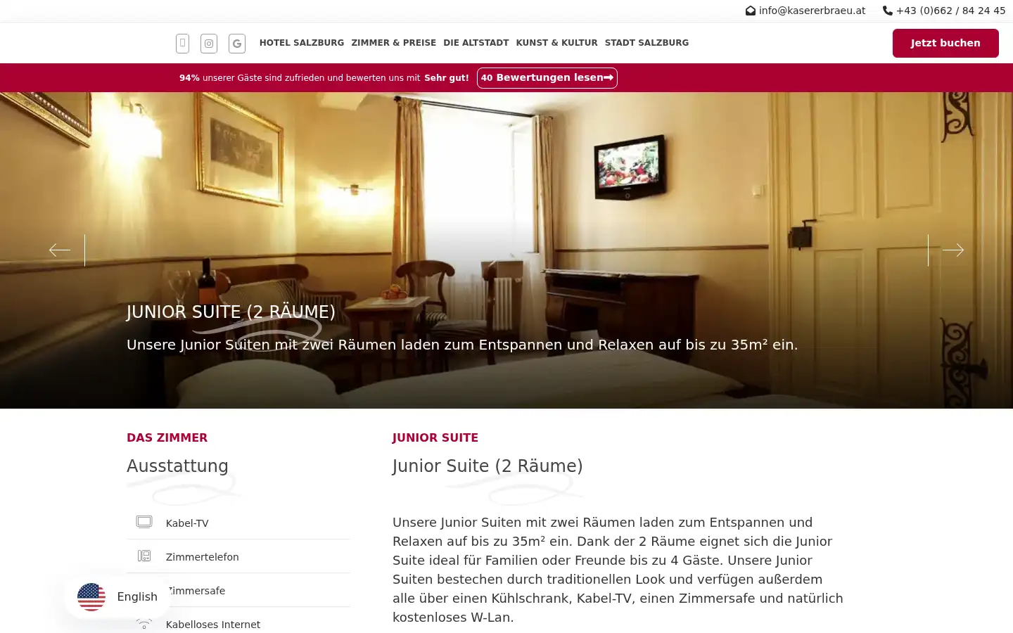 Screenshot of kasererbraeu.at