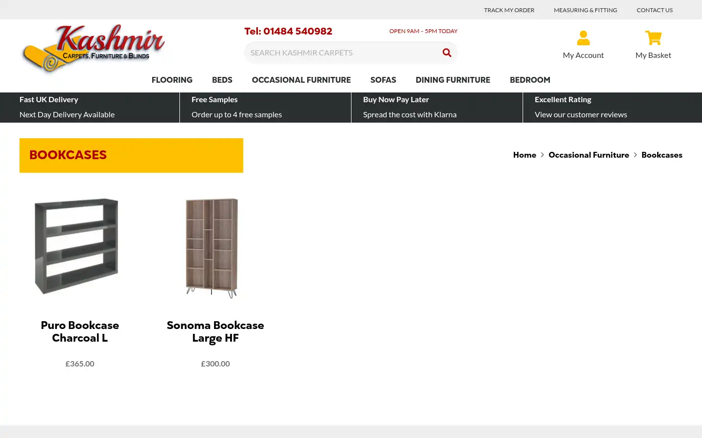 Screenshot of kashmircarpets.uk.com