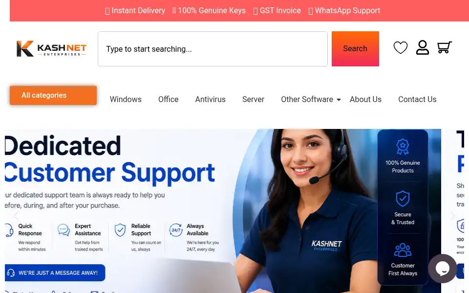 Screenshot of kashnetenterprises.com