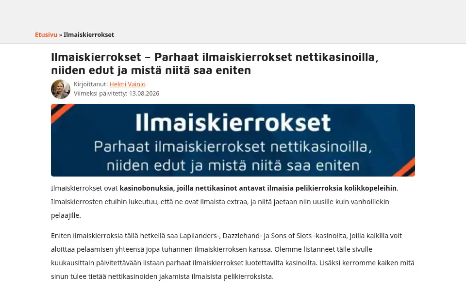 Screenshot of kasinopartio.com