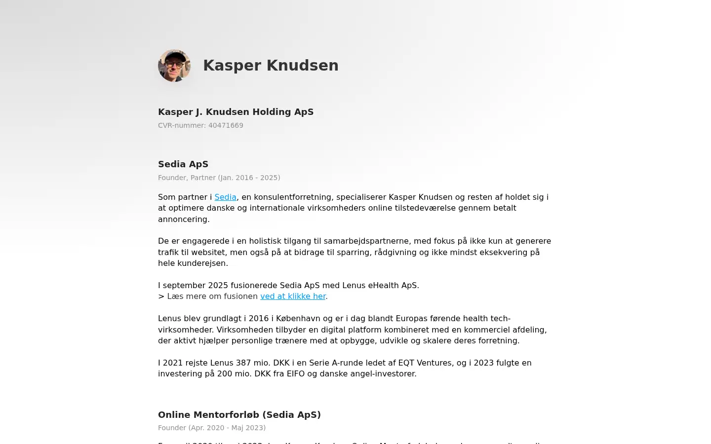 Screenshot of kasperknudsen.com