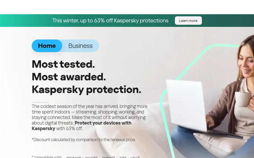 Screenshot of kaspersky.com.au