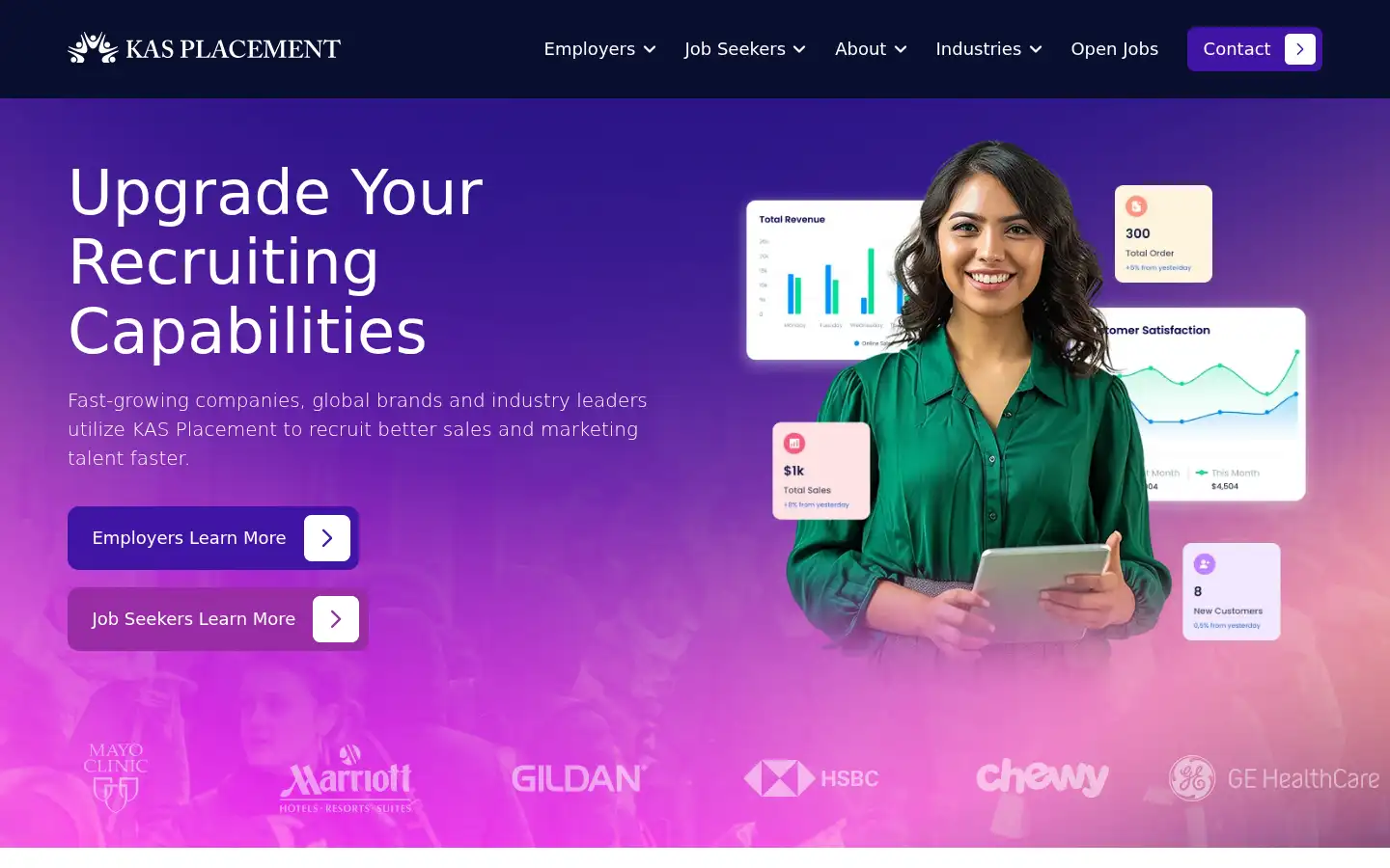 Screenshot of kasplacement.com