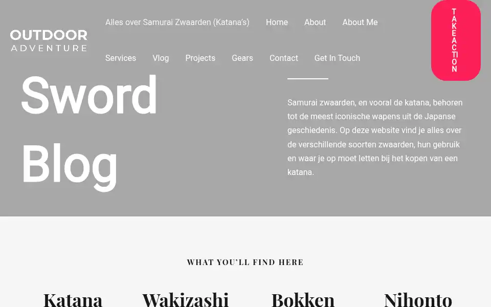 Screenshot of katana-samurai-sword.com