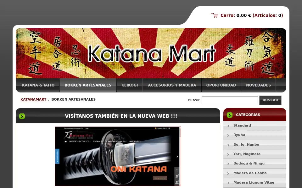 Screenshot of katanamart.es