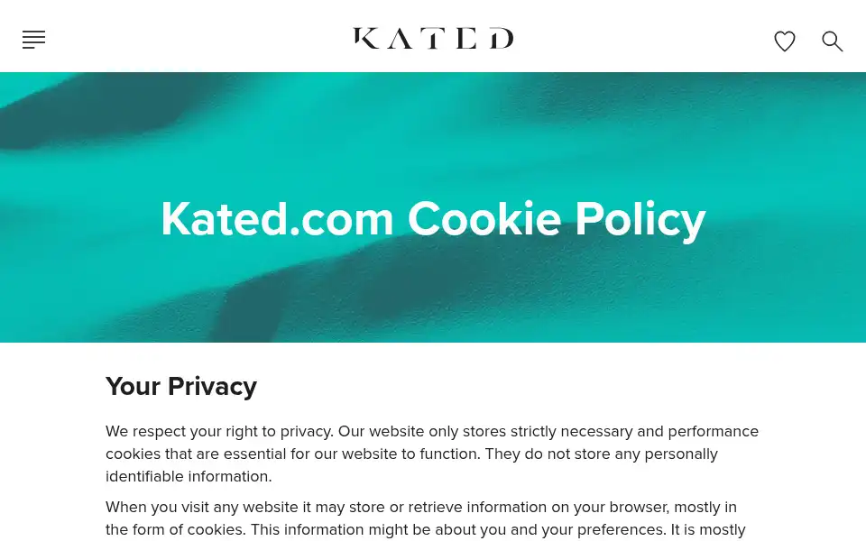 Screenshot of kated.com
