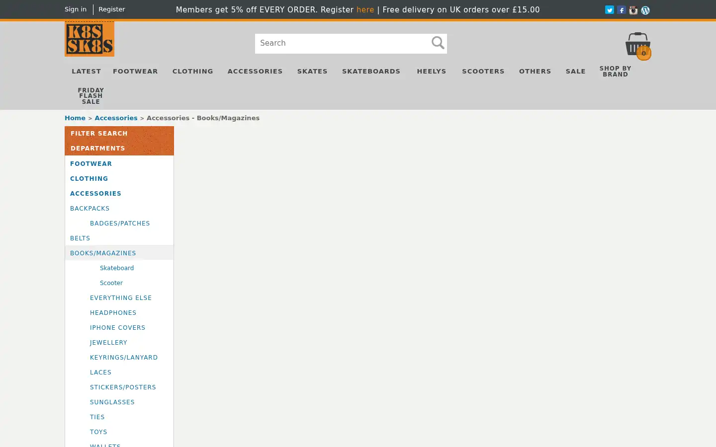 Screenshot of kateskates.co.uk