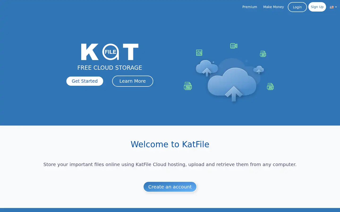Screenshot of katfile.com