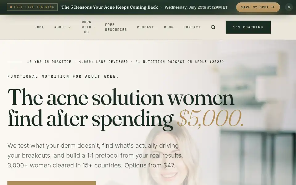 Screenshot of katiestewartwellness.com