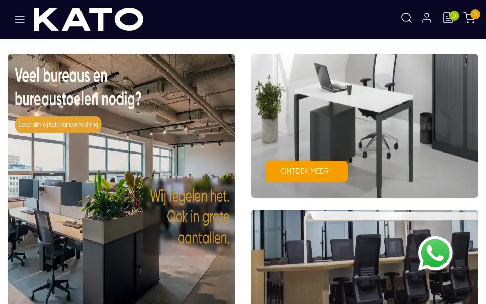 Screenshot of katokantoorinrichting.nl