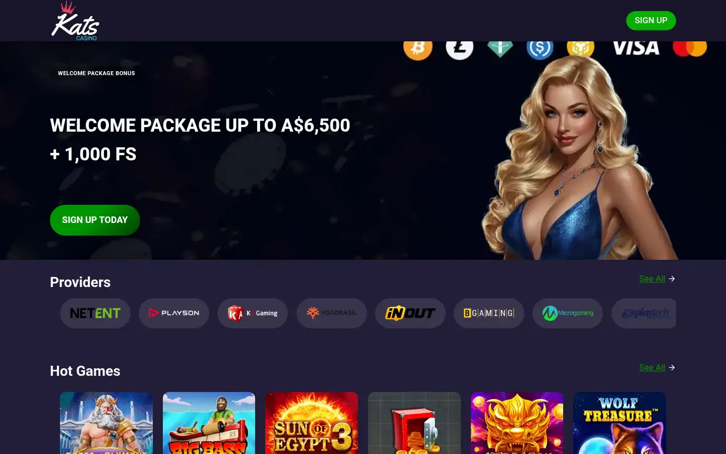 Screenshot of katscasino.net